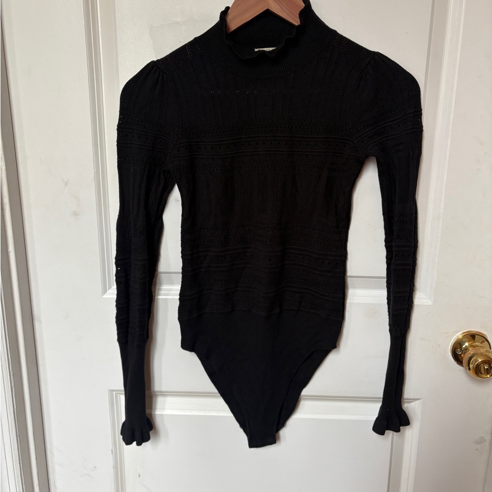 Free People Intimately Free Pointelle Me About It Mock Neck Bodysuit